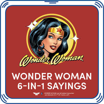 I am Wonder Woman! Add this hero&#39;s signature sayings to any furry friend for action-packed fun. WONDER WOMAN and all related characters and elements  &amp; &trade; DC Comics.