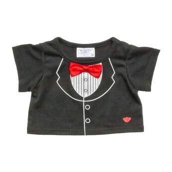 Your furry friend will be ready for anything in this Tuxedo T-Shirt. It&#39;s perfect for dressing up while staying casual. This black tee has a tuxedo graphic printed on it with a red bowtie to complete the look.