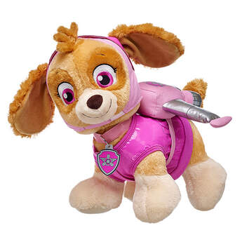 This pup&#39;s gotta fly! Skye&#39;s Pup Pack is a pink backpack with silver helicopter wings.&copy; 2016 Spin Master PAW Productions Inc. All Rights Reserved. PAW Patrol and all related titles, logos and characters are trademarks of Spin Master Ltd. Nickelodeon and all related titles and logos are trademarks of Viacom International Inc.