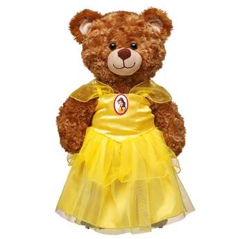 Dress your furry friend up as Princess Belle with this beautiful yellow dress! The teddy bear size Belle Costume is a beautiful yellow gown with Princess Belle cameo.&copy; Disney