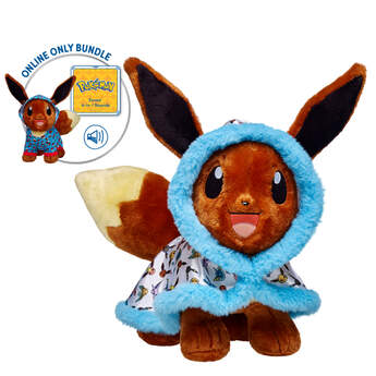 Online Exclusive! Add Eevee to your Pok&eacute;mon collection! The amazingly adaptive Eevee creature from Pok&eacute;mon evolves into many different Pok&eacute;mon depending on its environment. Plus, Eevee comes in an exclusive Pok&eacute;mon cape - not sold in stores - a Pokeball Sleeper, and Eevee&#39;s signature sounds.  &copy; 2016 Pok&eacute;mon. &copy; 1995&ndash;2016 Nintendo/Creatures Inc./GAME FREAK Inc. TM, &copy;, and character names are trademarks of Nintendo.