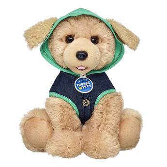 Give any Promise Pet a classic look with this super cool denim hoodie! This fashionable hoodie features a denim body and a green hood with holes for your furry friend&#39;s ears. It&#39;s a cool look that never goes out of style!