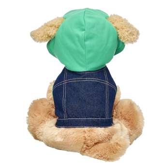 Give any Promise Pet a classic look with this super cool denim hoodie! This fashionable hoodie features a denim body and a green hood with holes for your furry friend&#39;s ears. It&#39;s a cool look that never goes out of style!