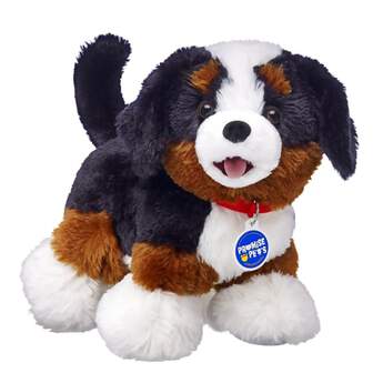 Bernese Mountain Dogs are loyal guardians with a love for all outdoor activities. Known for their tri-colored coats, they&#39;re very gentle and can even be a little shy at times. Personalize your stuffed Bernese Mountain Dog with outfits and accessories to make the perfect unique gift!