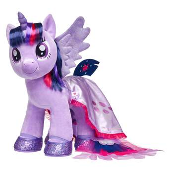 Your Twilight Sparkle furry friend can make waves with this pretty sea pony cape! This glittery purple cape has light pink trim and tiered tulle layers at the end for the tail. It&#39;s the perfect accessory for underwater adventures! MY LITTLE PONY and all related characters are trademarks of Hasbro and are used with permission.  2017 Hasbro. All Rights Reserved.