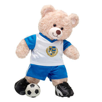 Online Exclusive Happy Hugs Teddy Blue Football Gift Set, , hi-res