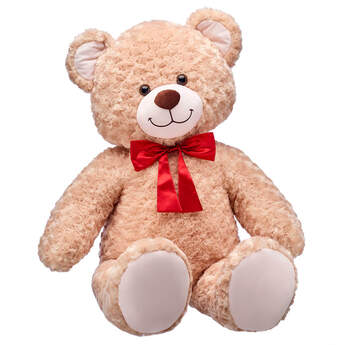 Online Exclusive Giant Happy Hugs Teddy with Red Bow, , hi-res