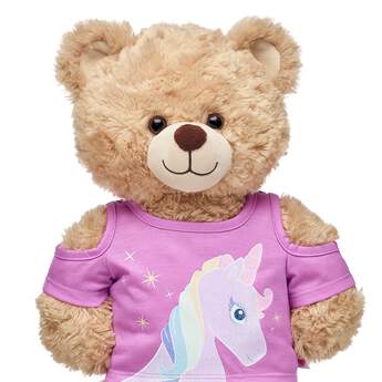 Just like magical unicorns are one of a kind, this sparkly tee shirt for stuffed animals is sure to make your furry friend stand out. Outfit a furry friend online to make the perfect gift. Make your own your own stuffed animal online with our Bear Builder or visit a store near you.