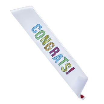 No matter the occasion, there&#39;s always a reason to celeBEARate with this &quot;Congrats!&quot; sash for teddy bears. Outfit a furry friend online to make the perfect gift. Make your own your own stuffed animal online with our Bear Builder or visit a store near you.