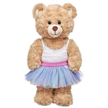 This pastel rainbow tutu for stuffed animals has colourful tulle layers. Outfit a furry friend online to make the perfect gift. Make your own your own stuffed animal online with our Bear Builder or visit a store near you.
