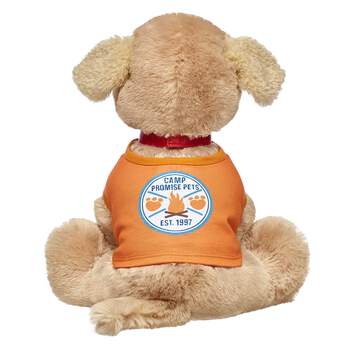 Time for some fun around the campfire! All four-legged friends are invited to have fun at Camp Promise Pets. This orange tee has the official camp logo on the back. Personalise a furry friend to make the perfect gift. Shop online or visit a store near you!