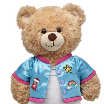 Your kawaii furry friend will look super cool in this stylish Kabu bomber jacket. This blue zip-up jacket makes a PAWsome addition to any furry friend&#39;s wardrobe! Shop online or in store at Build-A-Bear Workshop!