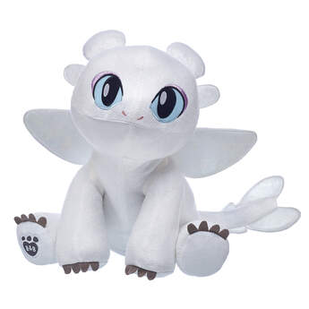 white light fury dragon stuffed animal from How to Train Your Dragon: The Hidden World 