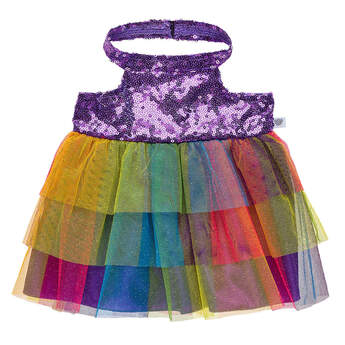 Purple Rainbow Sequin Dress - Build-A-Bear Workshop&reg;