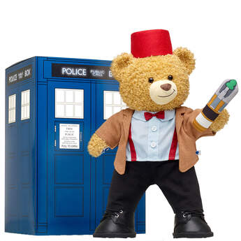 Online Exclusive Doctor Who Bear Eleventh Doctor TARDIS Gift Set, , hi-res
